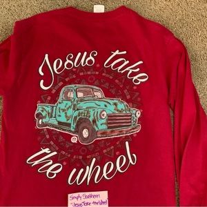 Simply Southern Jesus take the wheel tee